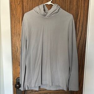 Banana Republic Men’s Gray Hooded Long Sleeve Shirt SZ L